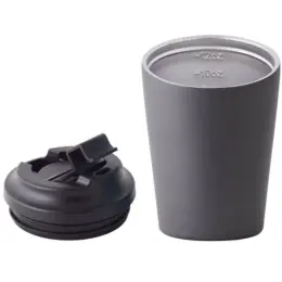 Stealth 350ml Coffee Cup Grey Open